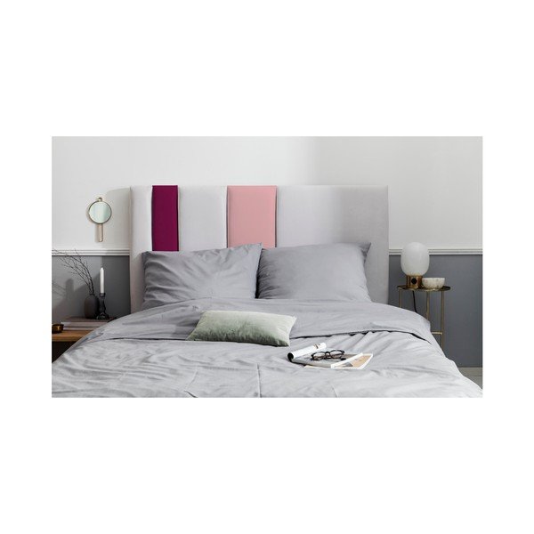 Testiera grigia e rosa Dahlia, 120 x 200 cm - Mazzini Sofas-image-4