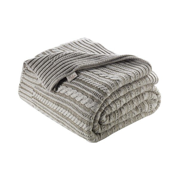 Copriletto beige scuro in misto cotone Camila, 220 x 240 cm - Homemania Decor-image-1