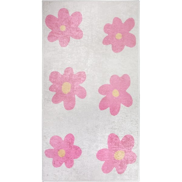 Tappeto per bambini rosa e avorio lavabile 160x230 cm Cute Flowers Pink – Vitaus