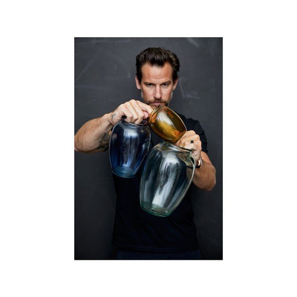 Vaso in vetro blu Kusintha - Bitz-image-2