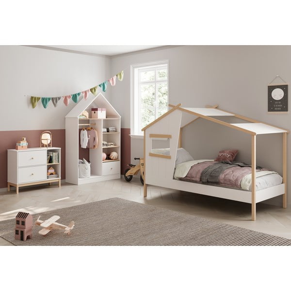 Letto per bambini in legno di pino bianco 90x190 cm Luba - Marckeric-image-1