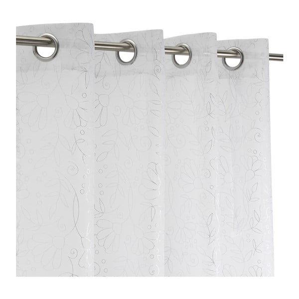 Tenda sottile bianca/argentata 140x260 cm Pucka – Casa Selección-image-2