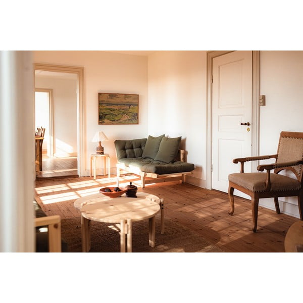 Tavolino rotondo in legno di pino in colore naturale ø 60 cm Sticks - Karup Design-image-4