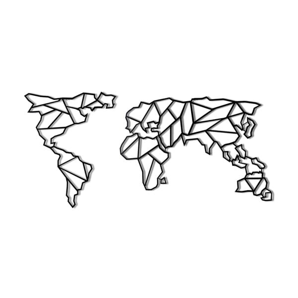 Decorazione murale in metallo Mappa, 60 x 130 cm - Bystag