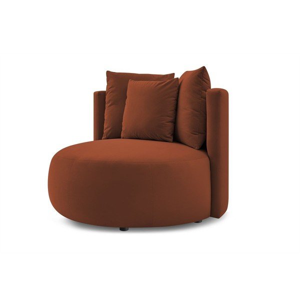 Poltrona arancione con rivestimento in velluto Cesar – Bobochic Paris