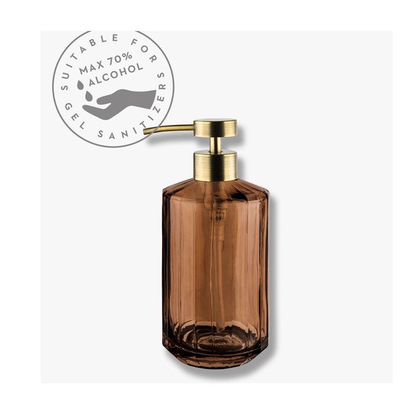 Dispenser di sapone in vetro marrone 200 ml Vision - Mette Ditmer Denmark-image-3