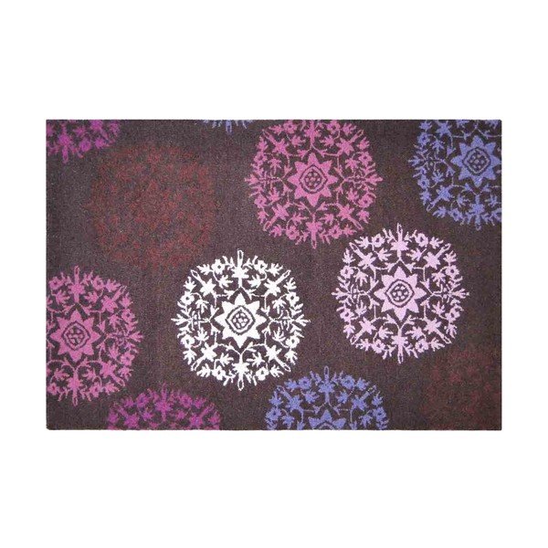 Vlněný koberec Purple Starbust, 121x182 cm