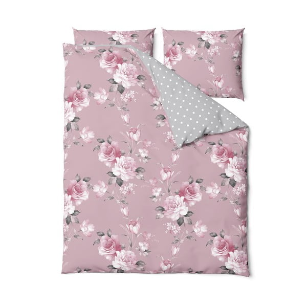 Biancheria da letto rosa in cotone per letto matrimoniale, 200 x 220 cm Belle - Bonami Selection