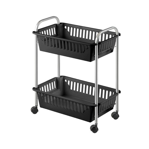 Carrello portaoggetti nero 41x52x26 cm Oslo – Metaltex