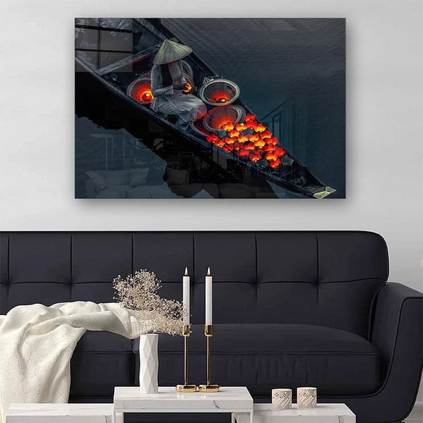 Pittura su vetro 70x50 cm China - Wallity-image-1