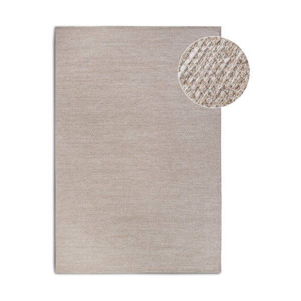 Tappeto beige tessuto a mano in lana 160x230 cm Pradesh Linen White - Elle Decoration