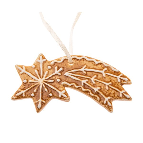 Decorazione per albero di natale in ceramica 9 cm Gingerbread Comet – Dakls