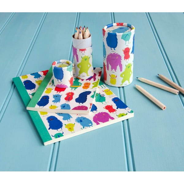 Set di 12 mini pastelli Mostri del Mondo - Rex London-image-3