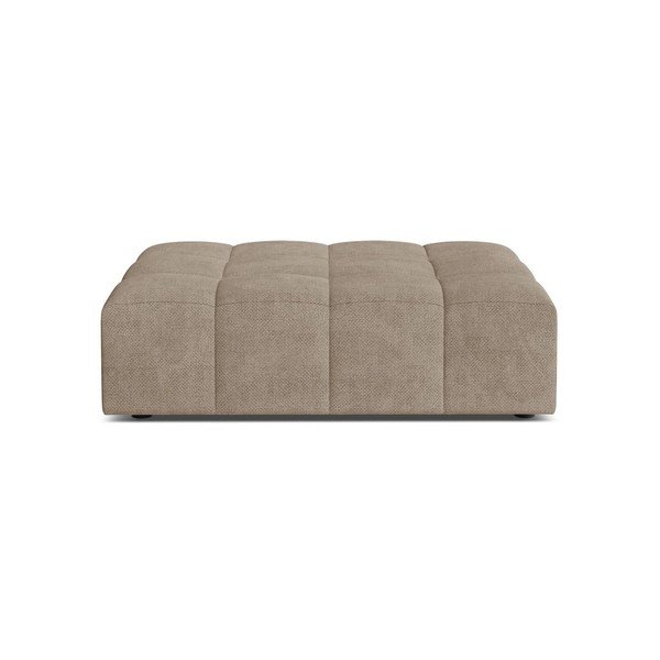 Poggiapiedi beige con rivestimento in ciniglia Chicago – Cosmopolitan Design