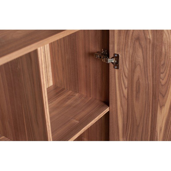 Libreria marrone in legno di noce Bookazine - vtwonen-image-3