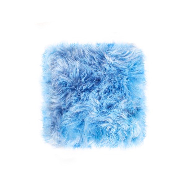 Azzurro Cuscino in pelle di pecora, 45 x 45 cm - Royal Dream-image-1