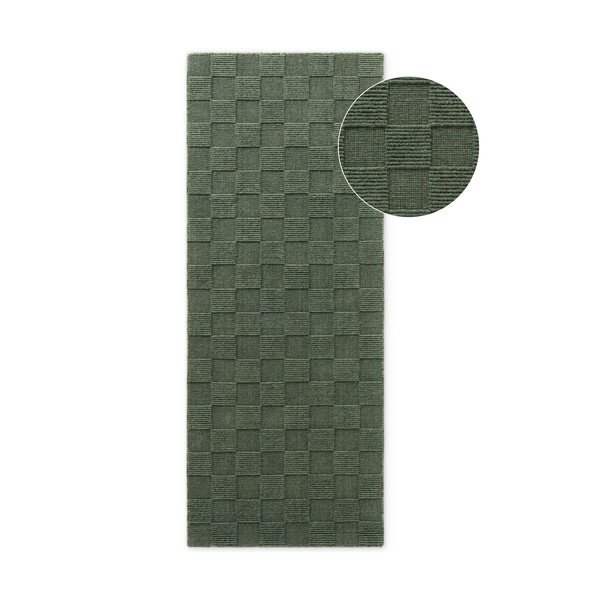 Passatoia verde scuro in lana tessuta a mano 80x200 cm Scala – Villeroy&Boch