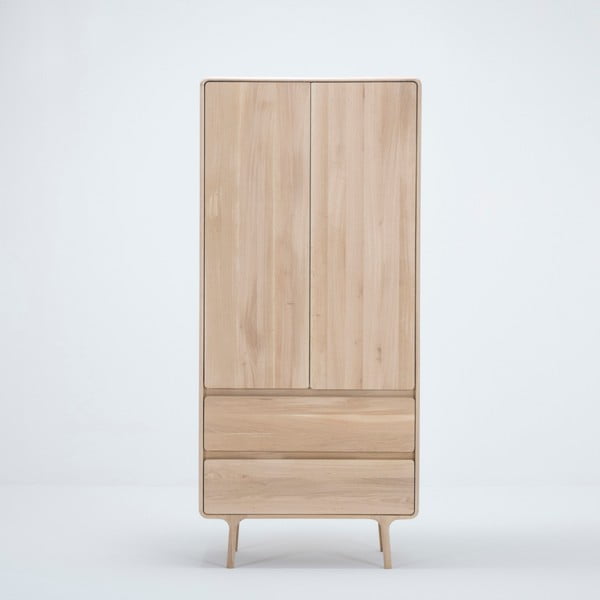 Armadio in rovere 90x200 cm Fawn - Gazzda-image-3