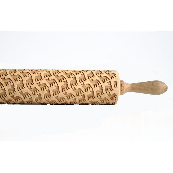 Rullo di pasta in legno con bulldog francese in rilievo French Buldog - Valek-image-1