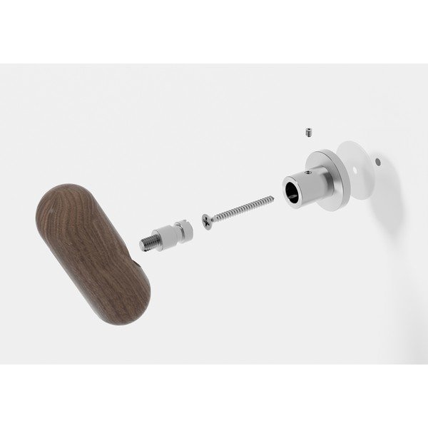 Gancio da parete in legno di noce Yoku - Wireworks-image-1