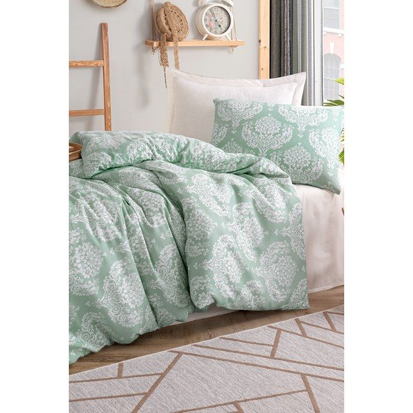 Biancheria da letto verde per letto singolo 140x200 cm Post – Mijolnir-image-1