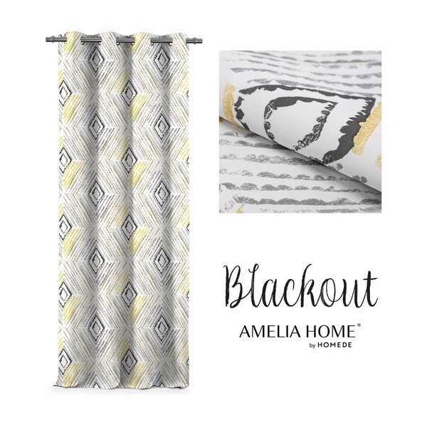 Tenda Grigio geometrico, 140 x 245 cm - AmeliaHome-image-2