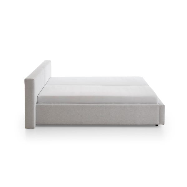 Letto matrimoniale imbottito grigio chiaro rete non inclusa 180x200 cm Cube – Meise Möbel-image-4