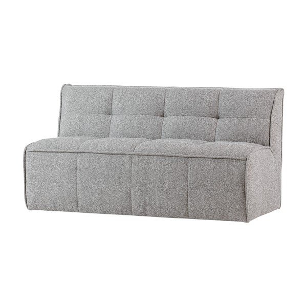 Panchina grigio chiaro in imbottito con rivestimento in bouclé Cluster – vtwonen-image-2