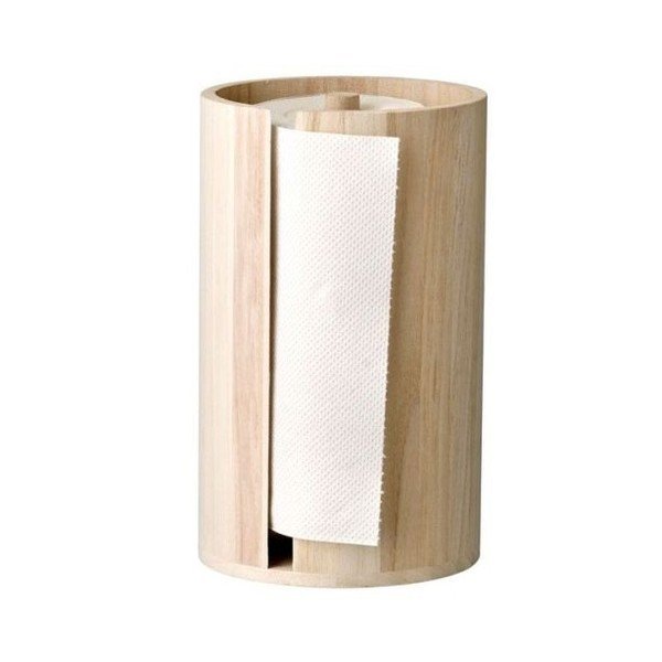 Portarotolo da cucina verticale di colore naturale in legno ø 14,5 cm Celian – Bloomingville