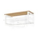 Attaccapanni da parete bianco/di colore naturale in metallo con scaffale 76 cm Marco – Spinder Design