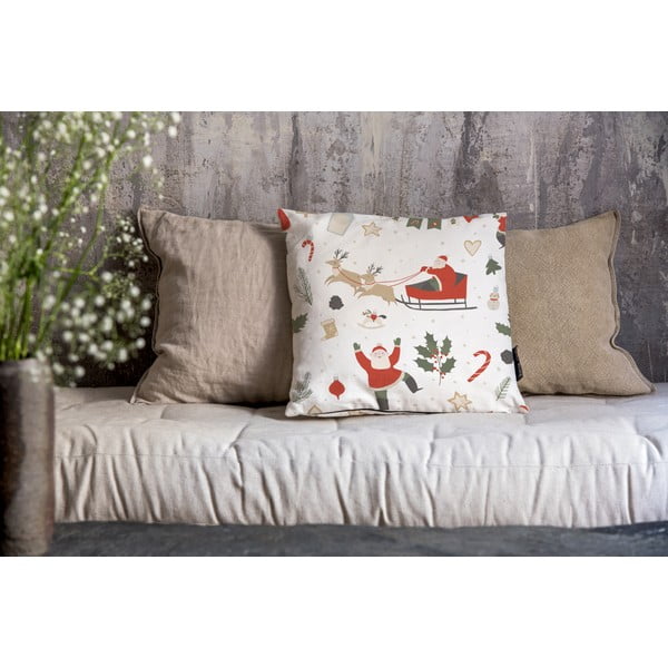 Federa decorativa a tema Natale 45x45 cm Happy Santa – Butter Kings-image-1