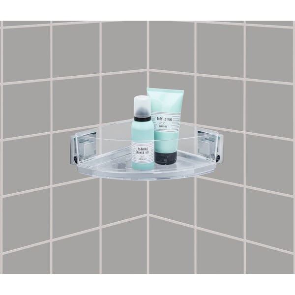 Ripiano angolare autoportante Vacuum-Loc, 19,5 x 28 cm Quadro - Wenko-image-1