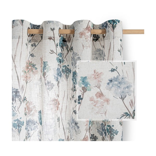 Tenda azzurra/color crema 135x250 cm Flosi – Restilo