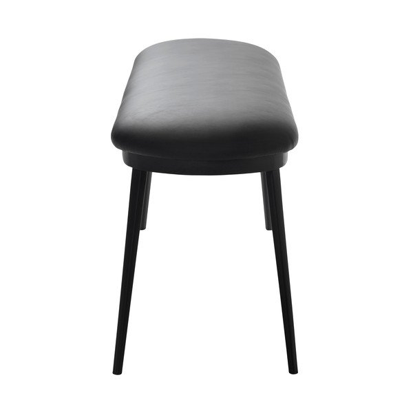 Panca nera in similpelle Gain - Unique Furniture-image-3