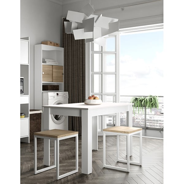 Tavolo da pranzo bianco 110x70 cm Nice - TemaHome-image-1