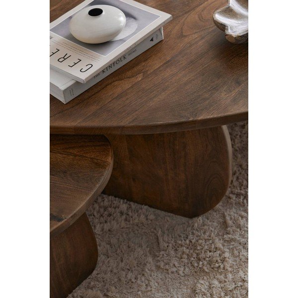Tavolino da salotto marrone scuro in mango massiccio Mushroom – Ellos Home-image-2