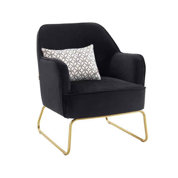 Poltrona in velluto nero Joshua - Støraa-image-4