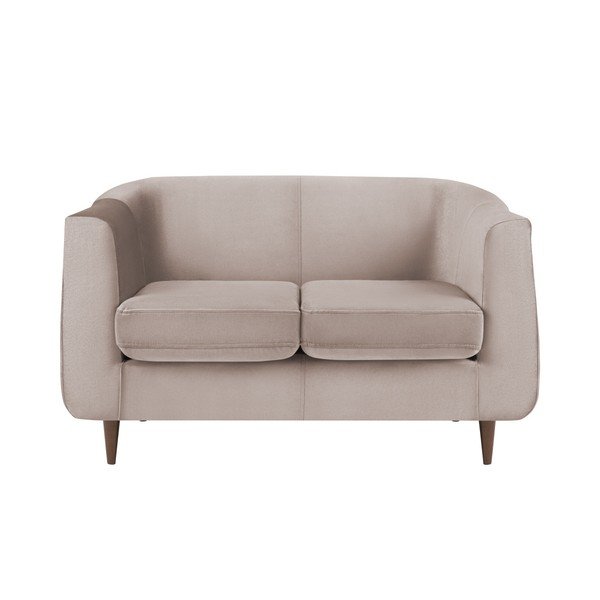Béžová sametová pohovka Kooko Home Glam, 125 cm