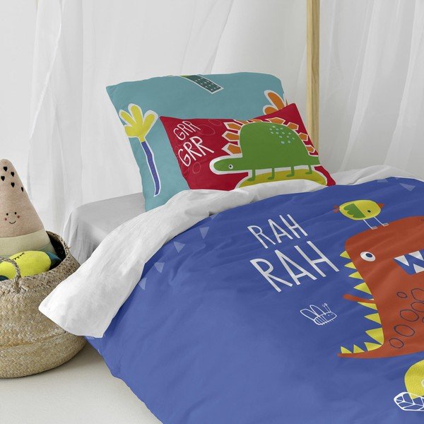 Biancheria da letto per bambini in cotone, 140 x 200 cm Funnysaurus - Moshi Moshi-image-3