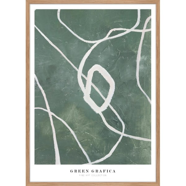 Poster in cornice 52x72 cm Green Grafica - Malerifabrikken