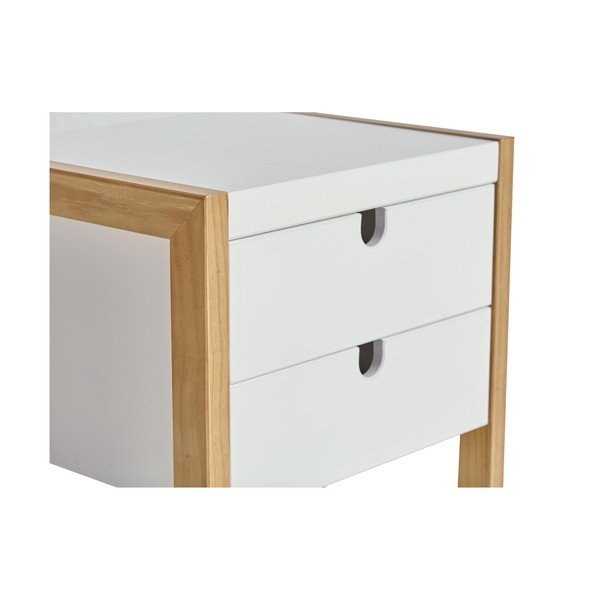 Comodino bianco Quadrato, 46 x 50 cm - Marckeric-image-1
