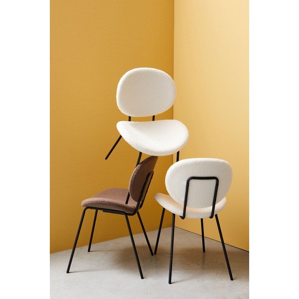 Sedia da pranzo bianca in imbottito Maddie – Yes Everyday-image-1