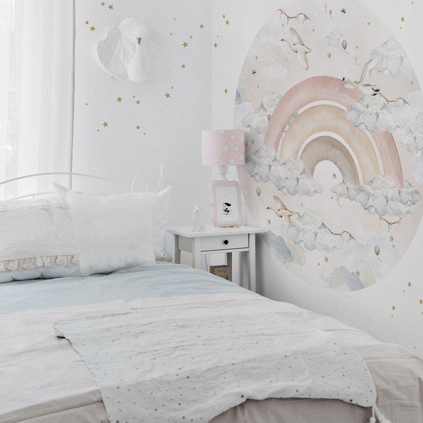 Adesivo murale per bambini Bright , ø 150 cm Rainbow in a Circle - Dekornik-image-1