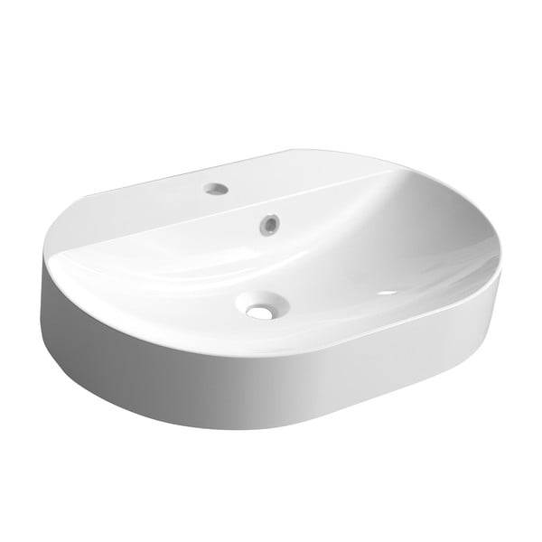 Lavabo bianco in composito minerale 63x43 cm Helen – Sapho