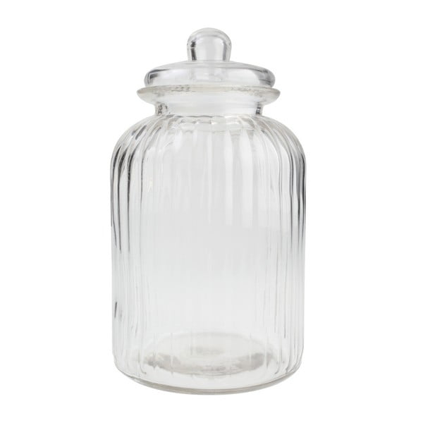 Skleněná dóza T&G Woodware Ribbed, 5,1 l