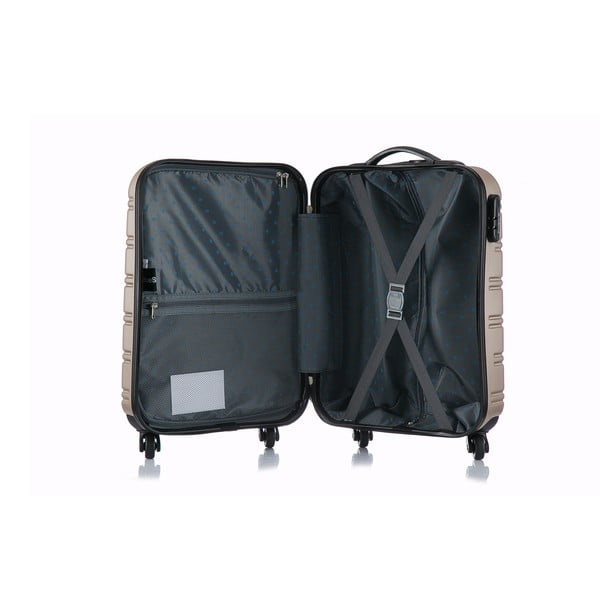 Valigia a mano beige con ruote Bilbao, 35 l - Bluestar-image-4