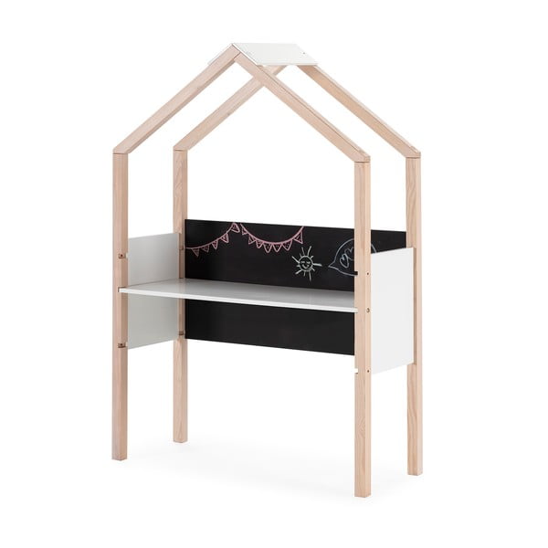 Scrivania per bambini in legno di pino 40x100 cm Roxana - Marckeric-image-3