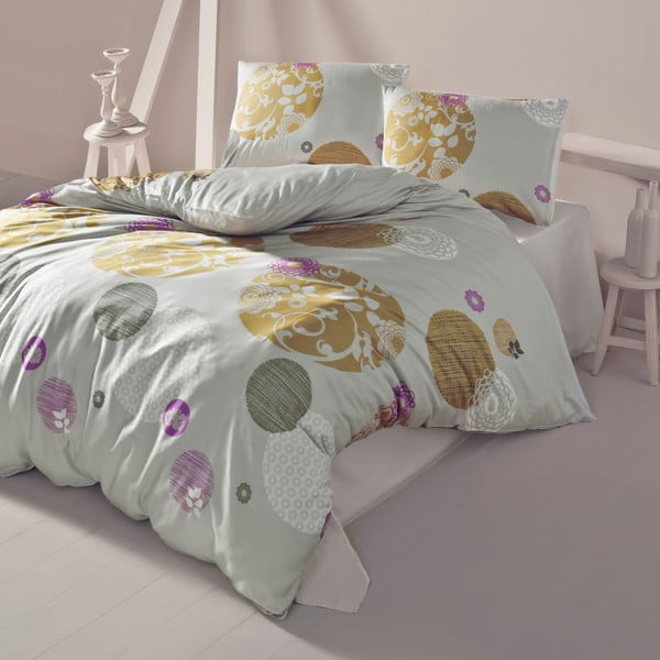 Biancheria da letto in cotone con lenzuolo Yade, 160 x 220 cm - Mijolnir