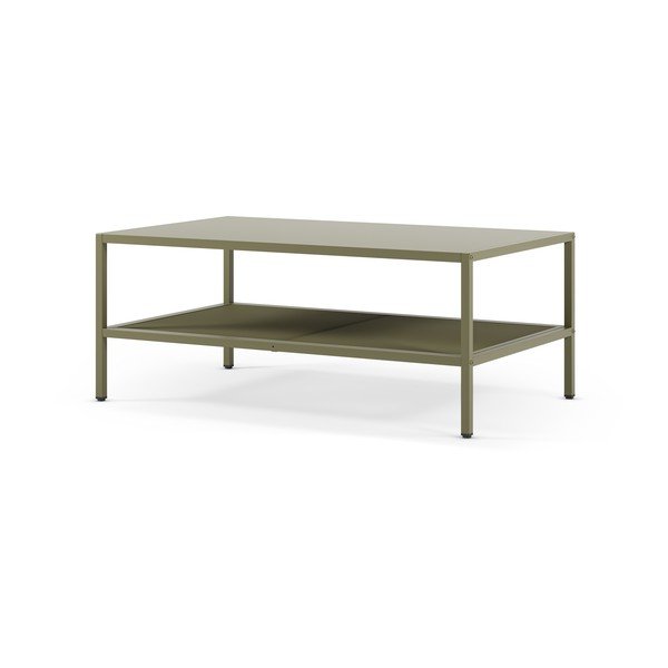 Tavolino da salotto verde in metallo 60x100 cm Fayna – Marckeric-image-2