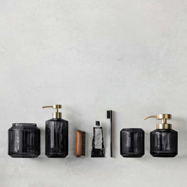 Bicchiere di vetro nero per spazzolini da denti Vision - Mette Ditmer Denmark-image-4